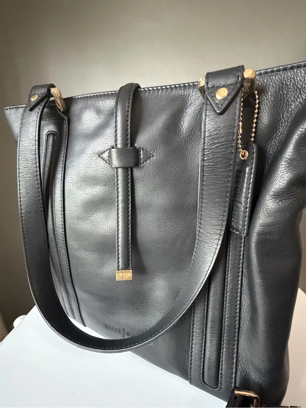 Black Leather Camera Bag Kelly Moore Evangeline Bag Women's Leather Tote Bag